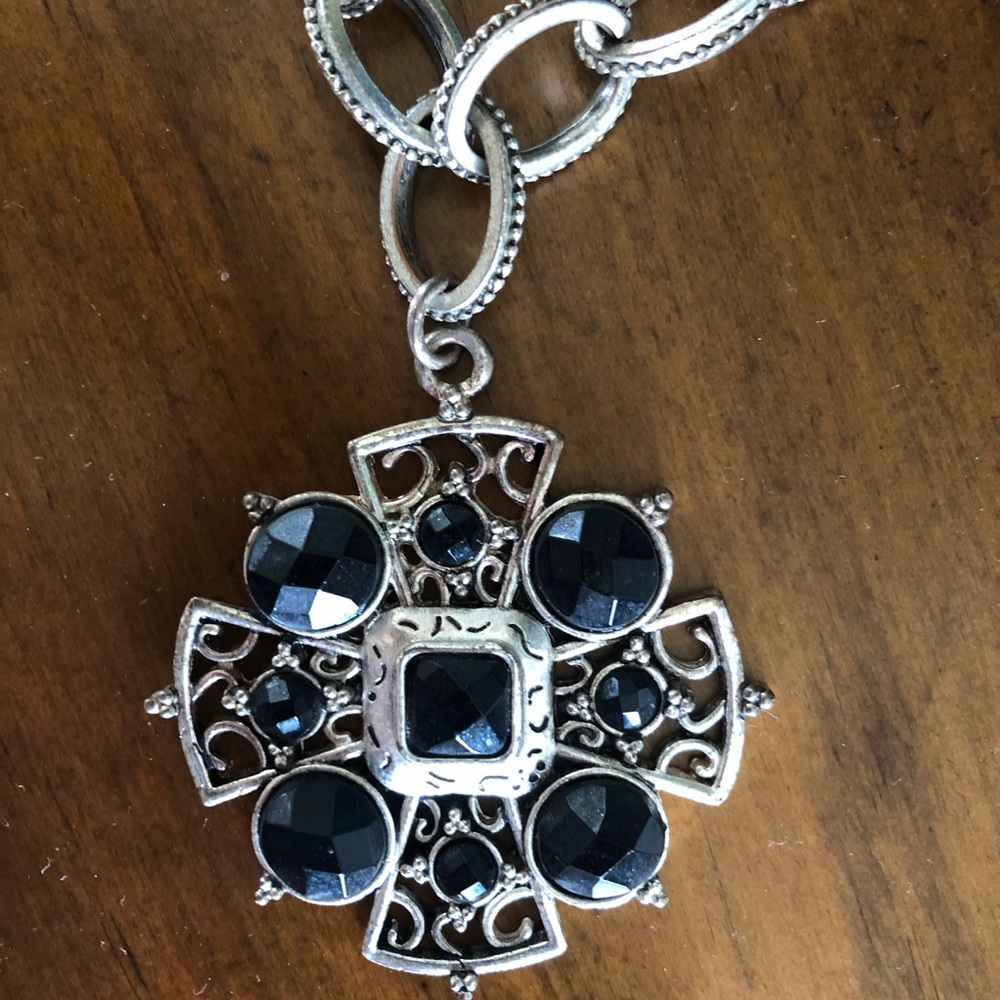 Black and silver necklace